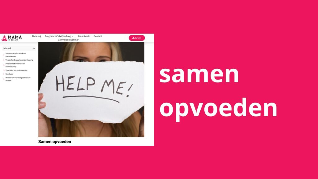 Afbeelding met daarop: de woorden samen opvoeden met daarnaast een blog over "wat is opvoeden"