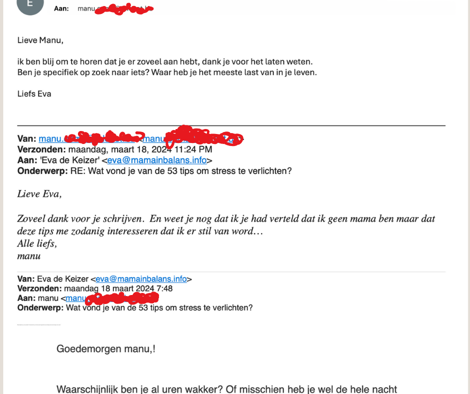 Reactie je hebt mij echt geholpen